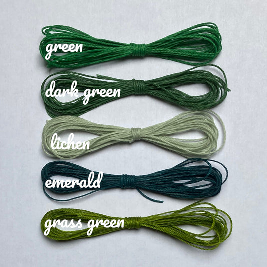 The Greens | DYI 0.75mm Waxed Cord